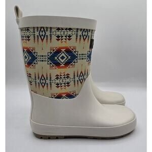 Pendleton Boys Pilot Rock Rubber Mid-Calf Rain Boots Aztec Tucson Size 11/12
